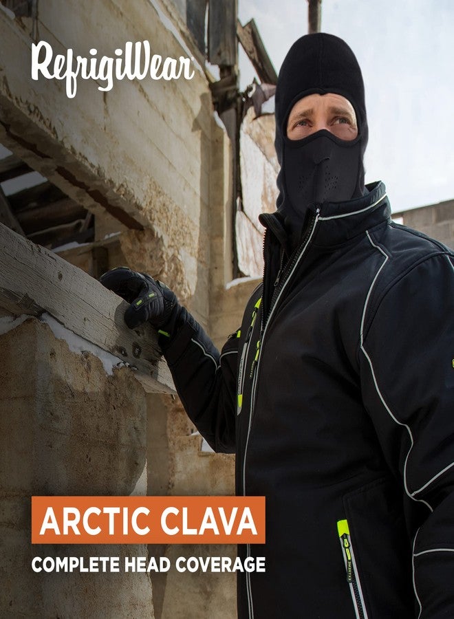 RefrigiWear Arctic Clava - Warm NeoFleece Moisture Wicking Windproof Waterproof Cold Weather Balaclava Face Mask (Black, Small/Medium) - Image 2